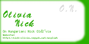 olivia nick business card